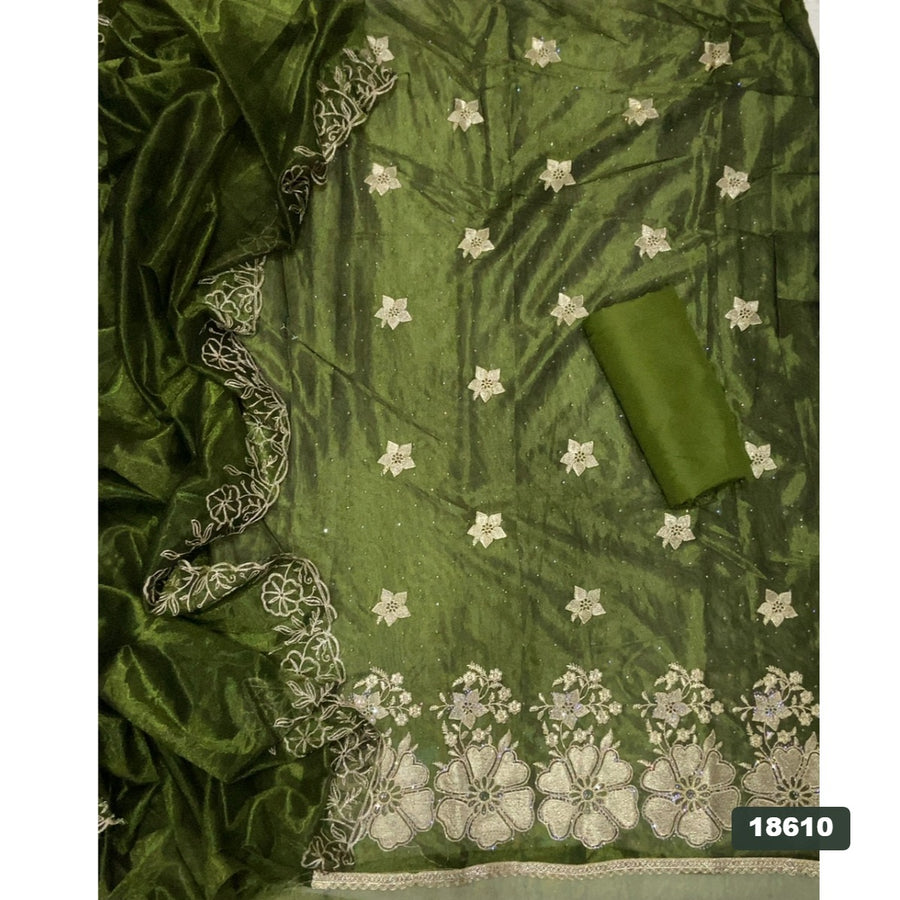Silk Embroidery Suit Set