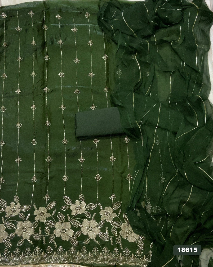 Silk Embroidery Suit Set