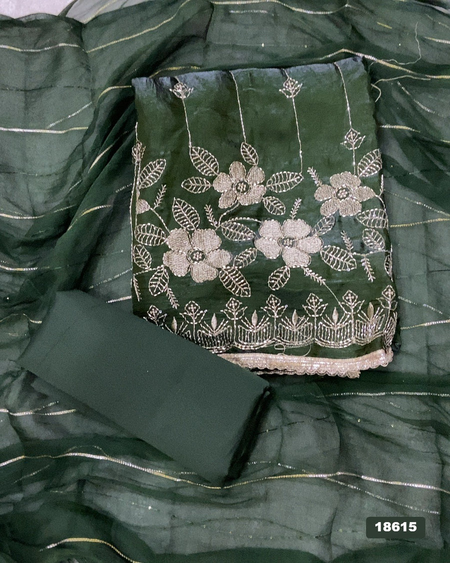 Silk Embroidery Suit Set