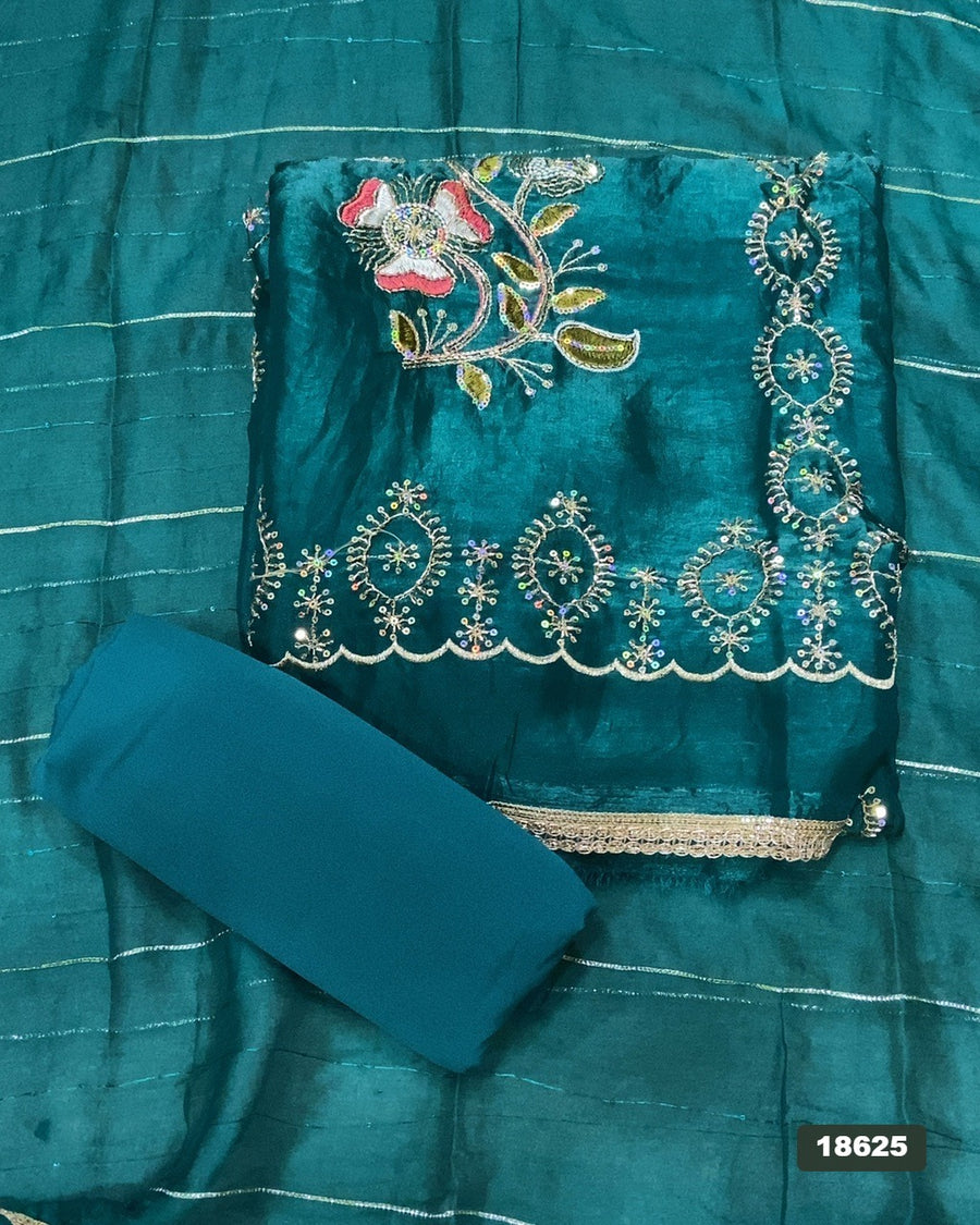 Silk Embroidery Suit Set