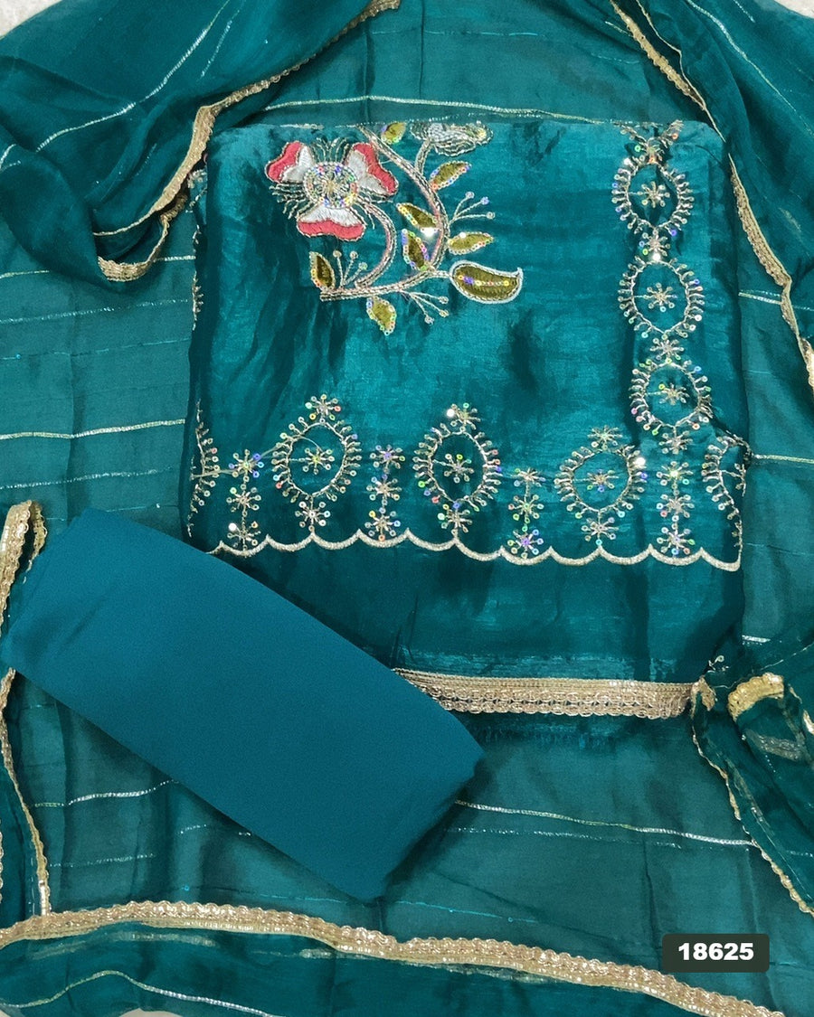 Silk Embroidery Suit Set