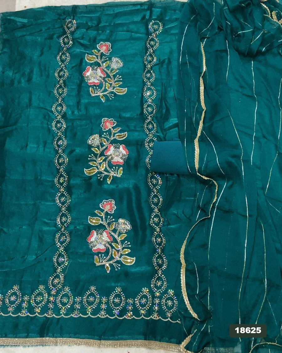 Silk Embroidery Suit Set