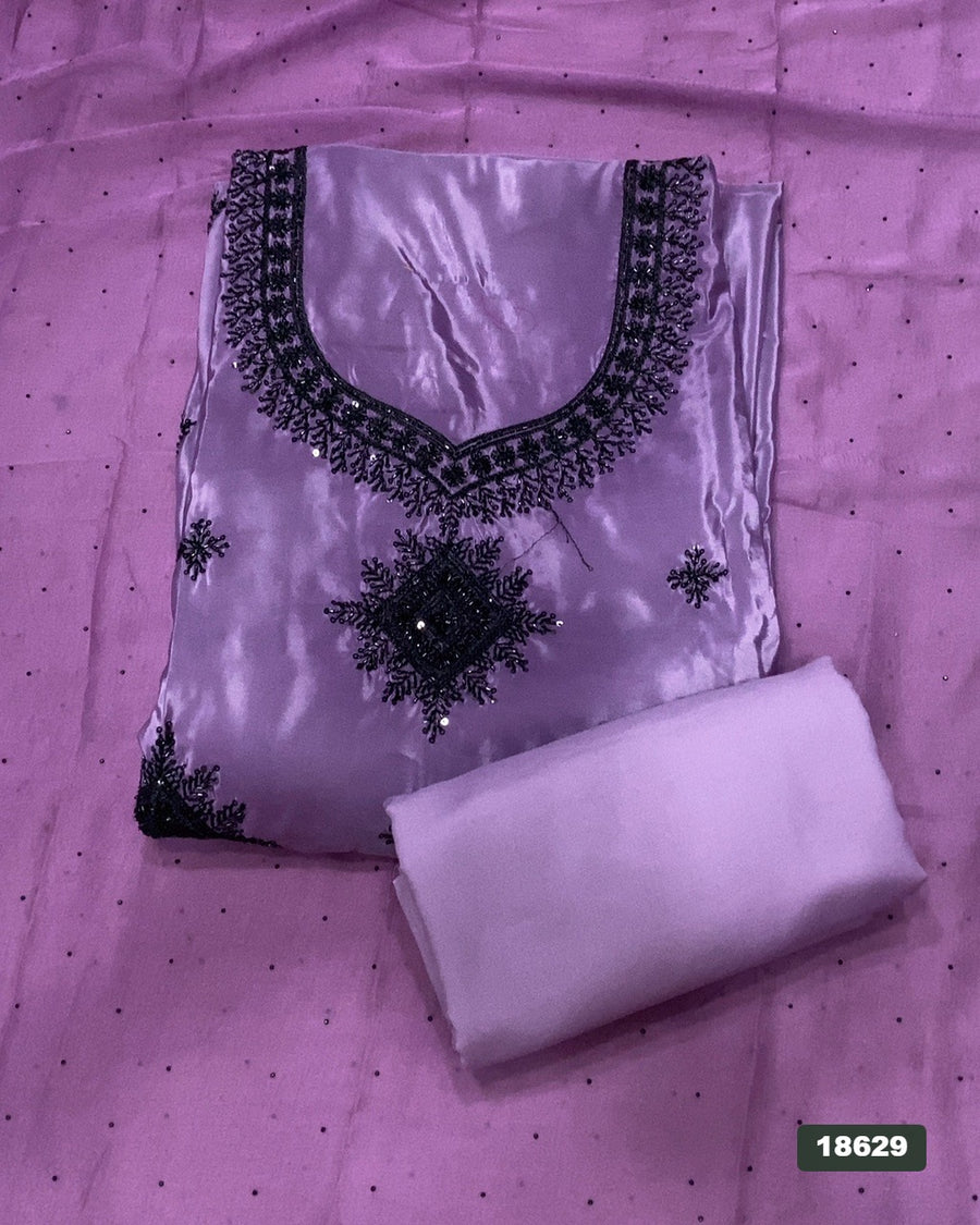 Silk Embroidery Suit Set