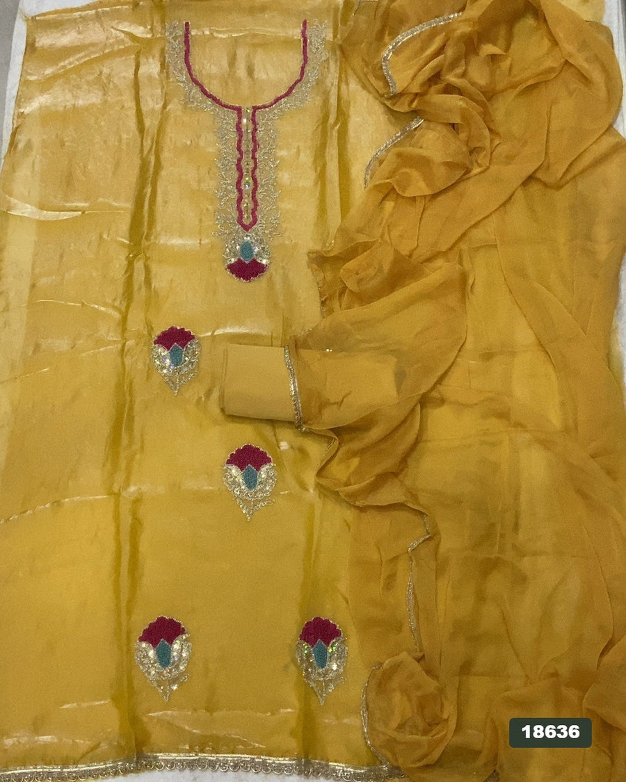 Silk Embroidery Suit Set