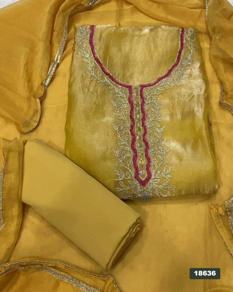 Silk Embroidery Suit Set