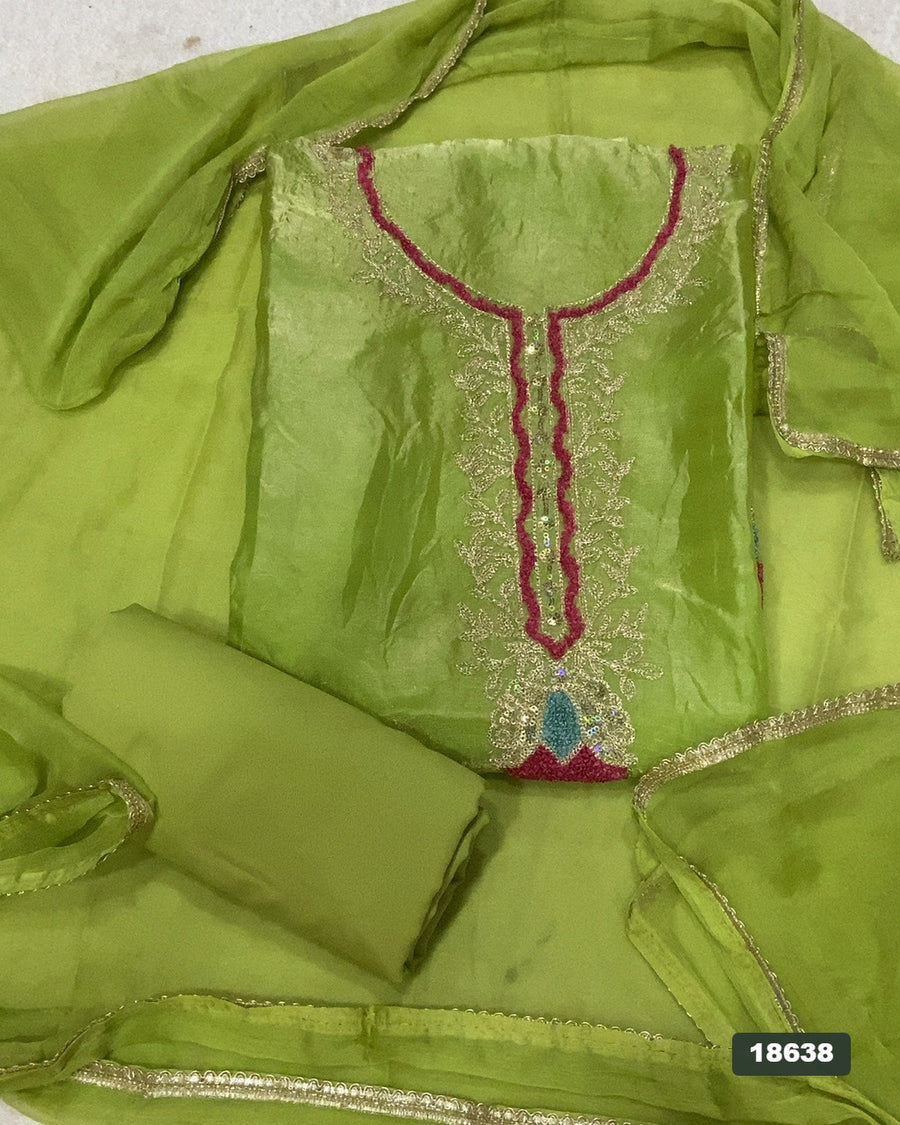 Silk Embroidery Suit Set