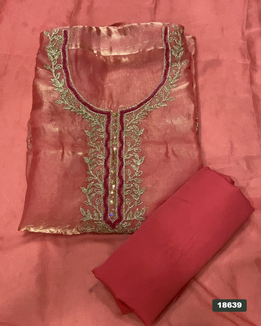Silk Embroidery Suit Set
