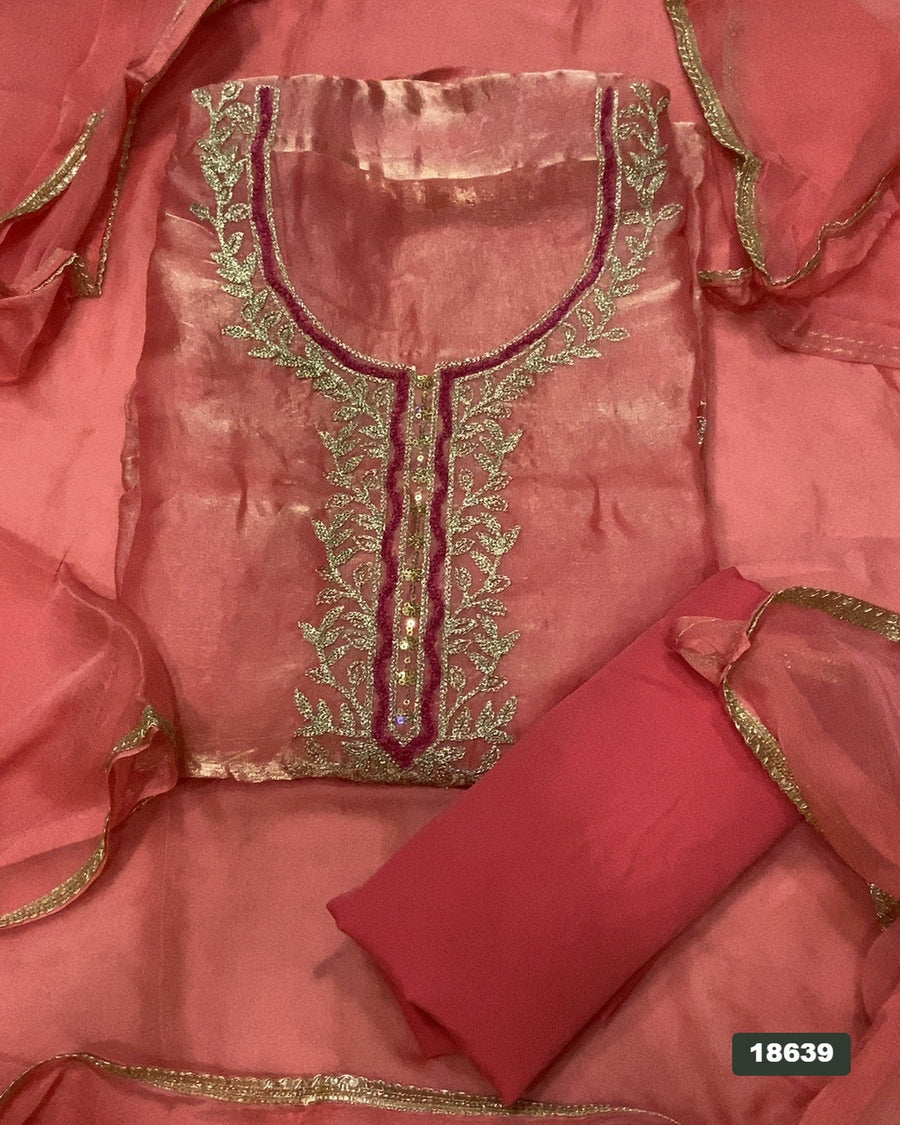 Silk Embroidery Suit Set