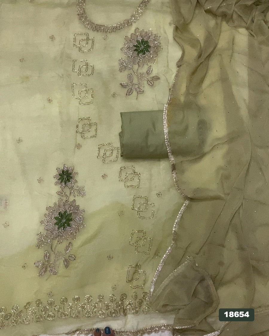 Silk Embroidery Suit Set