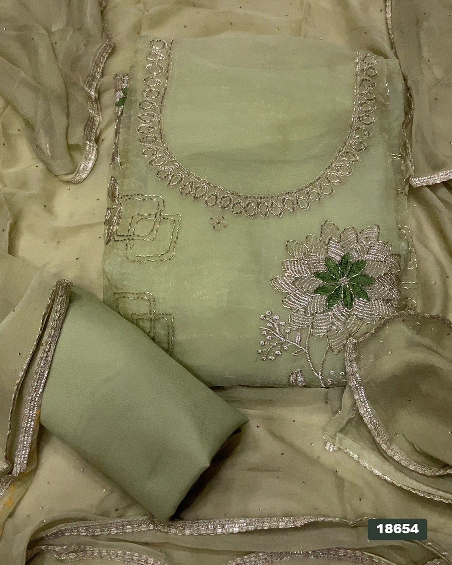 Silk Embroidery Suit Set