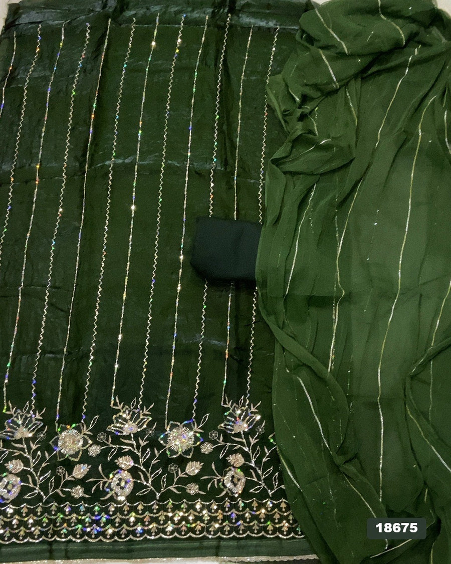 Silk Embroidery Suit Set