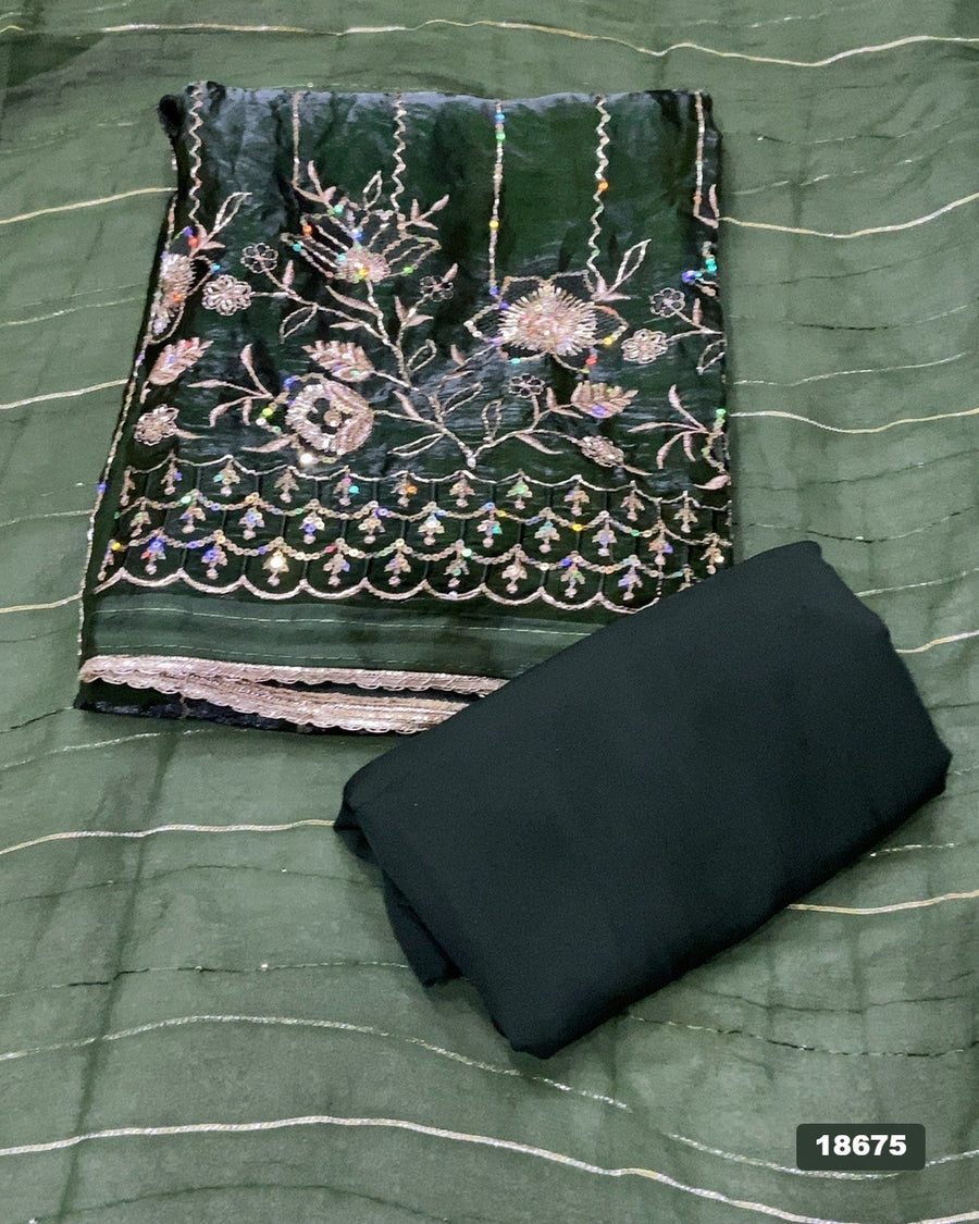 Silk Embroidery Suit Set