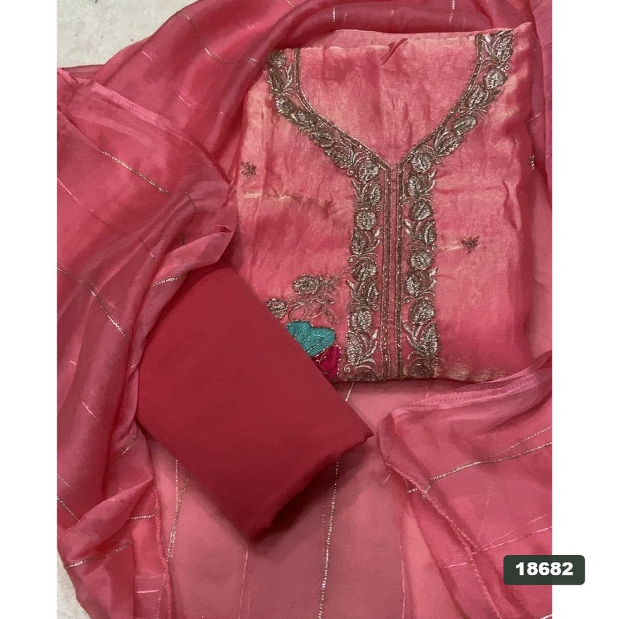 Silk Embroidery Suit Set