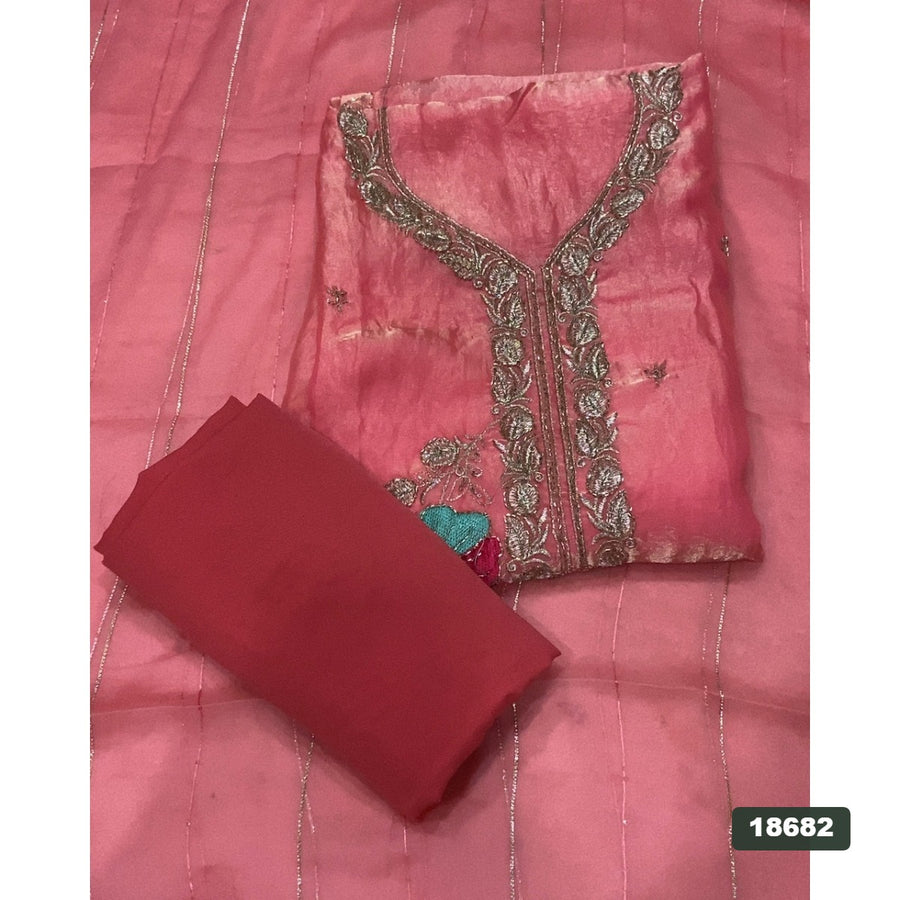 Silk Embroidery Suit Set