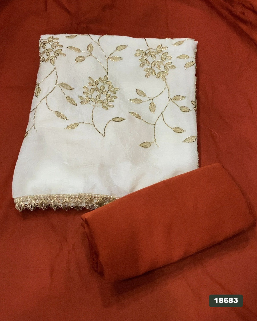 Crunchy Silk Embroidery Suit Set