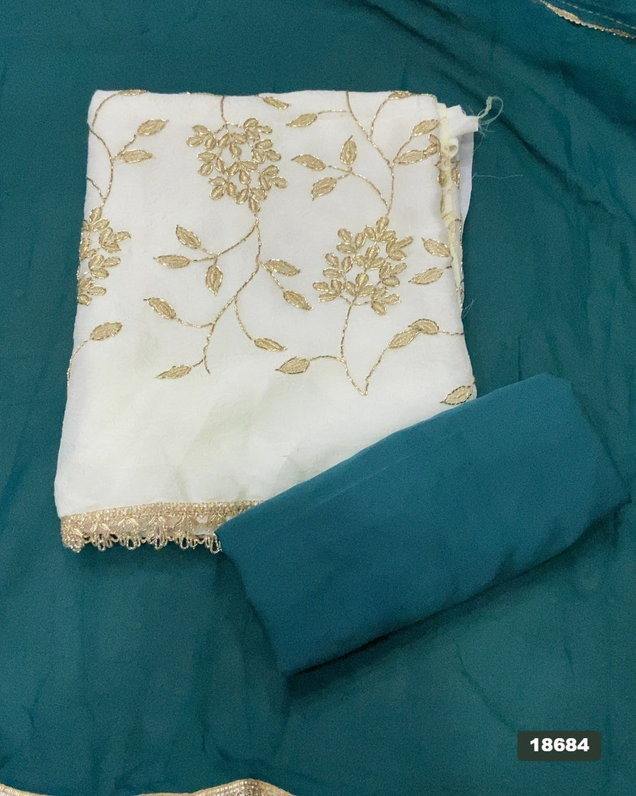 Crush Silk Embroidery Suit Set