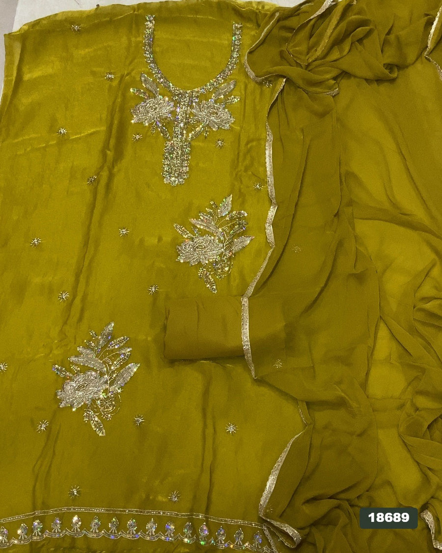Silk Embroidery Suit Set