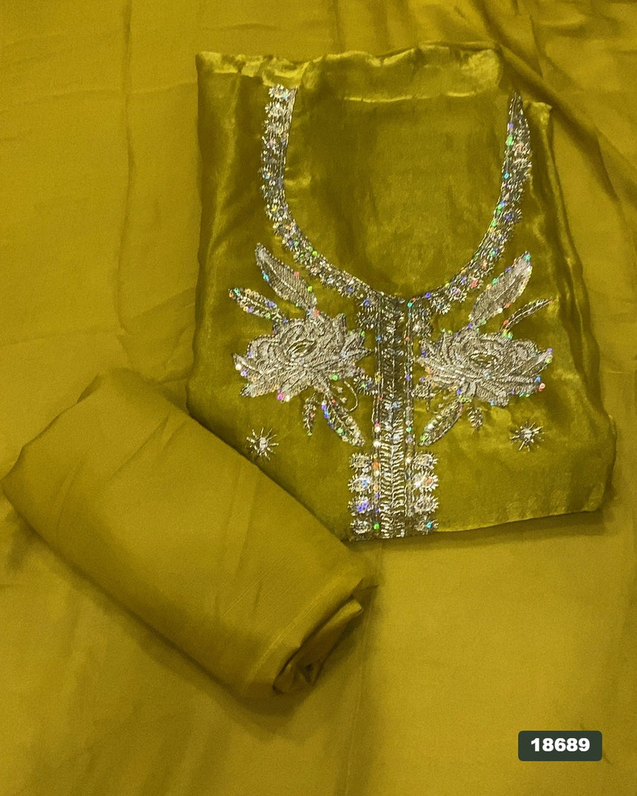 Silk Embroidery Suit Set