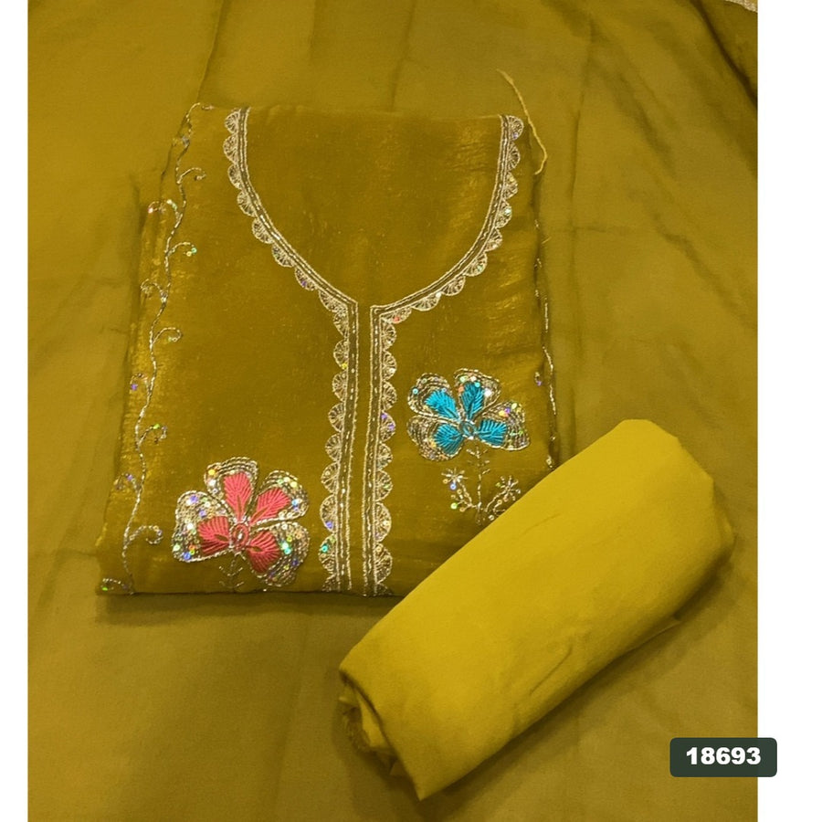 Crush Silk Embroidery Suit Set