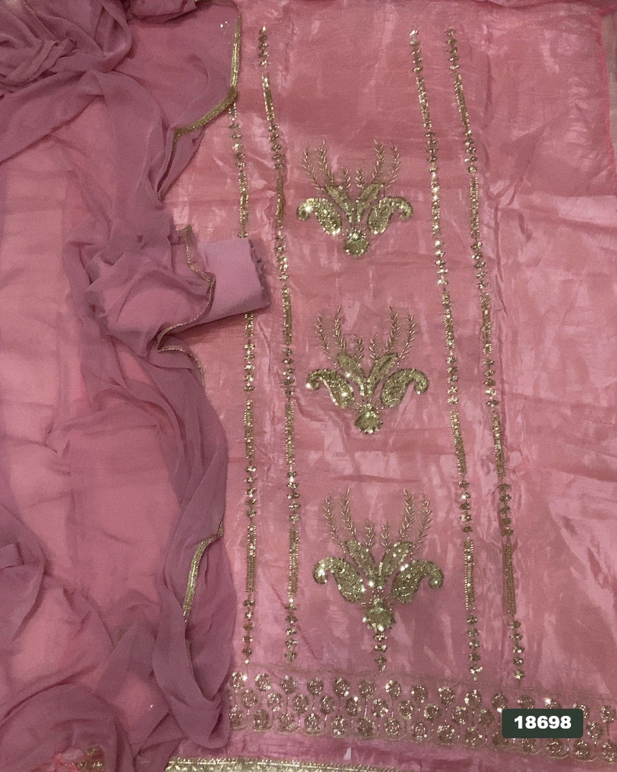 Silk Embroidery Suit Set