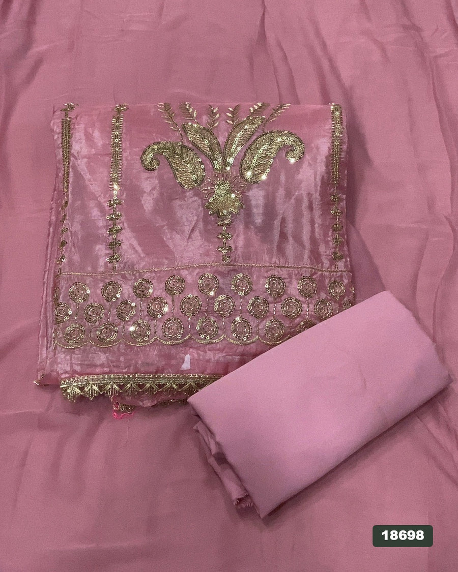 Silk Embroidery Suit Set