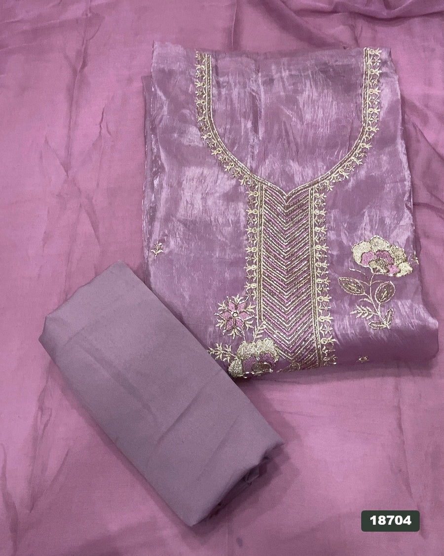 Silk Embroidery Suit Set