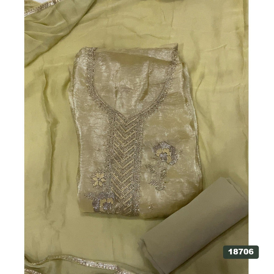 Silk Embroidery Suit Set
