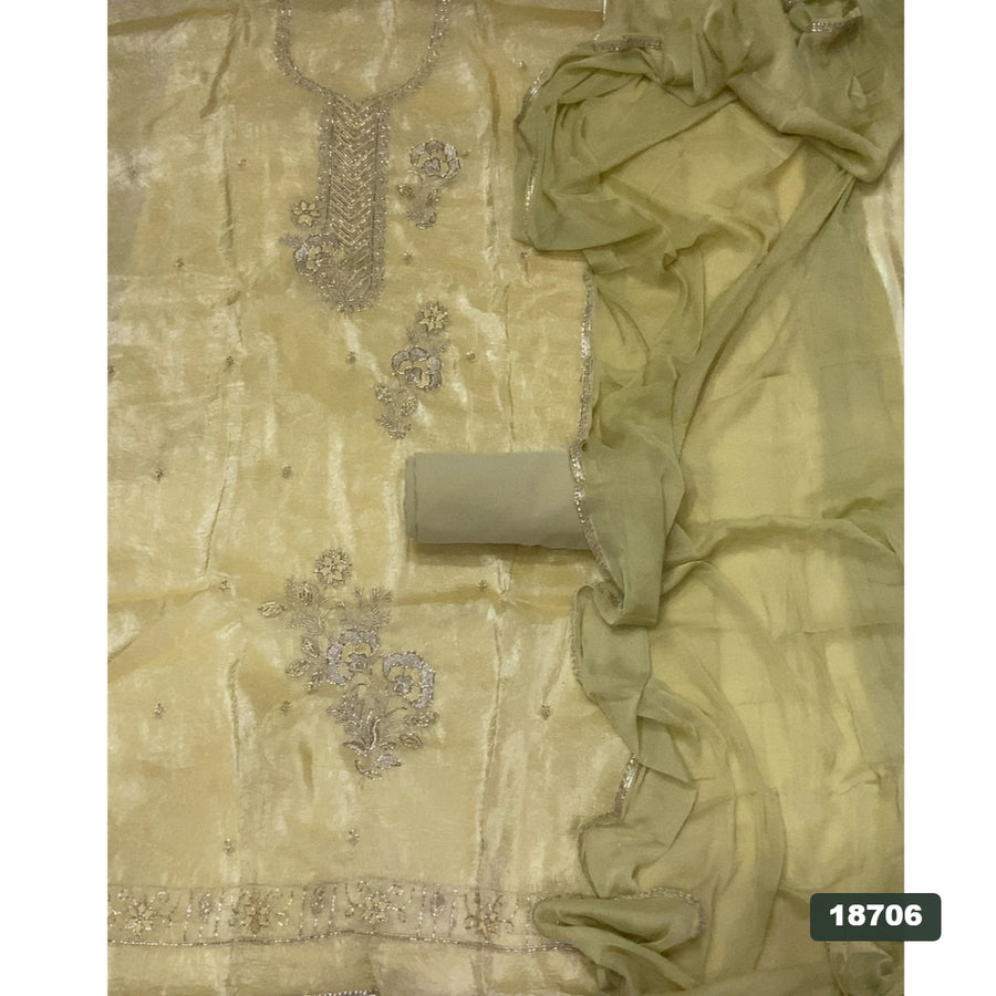 Silk Embroidery Suit Set