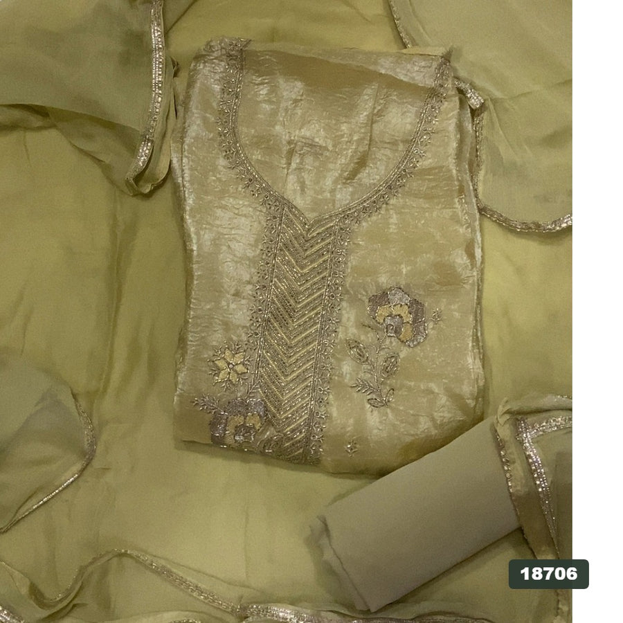 Silk Embroidery Suit Set
