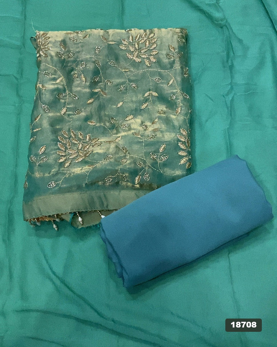 Silk Embroidery Suit Set