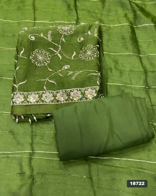 Crush Silk Embroidery Suit Set