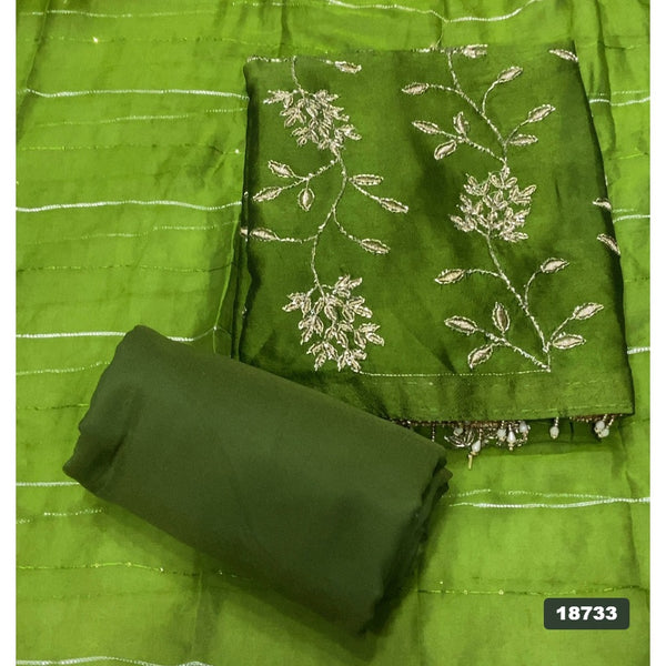 Crush Silk Embroidery Suit Set