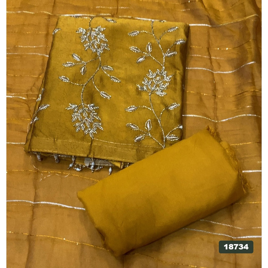 Crush Silk Embroidery Suit Set
