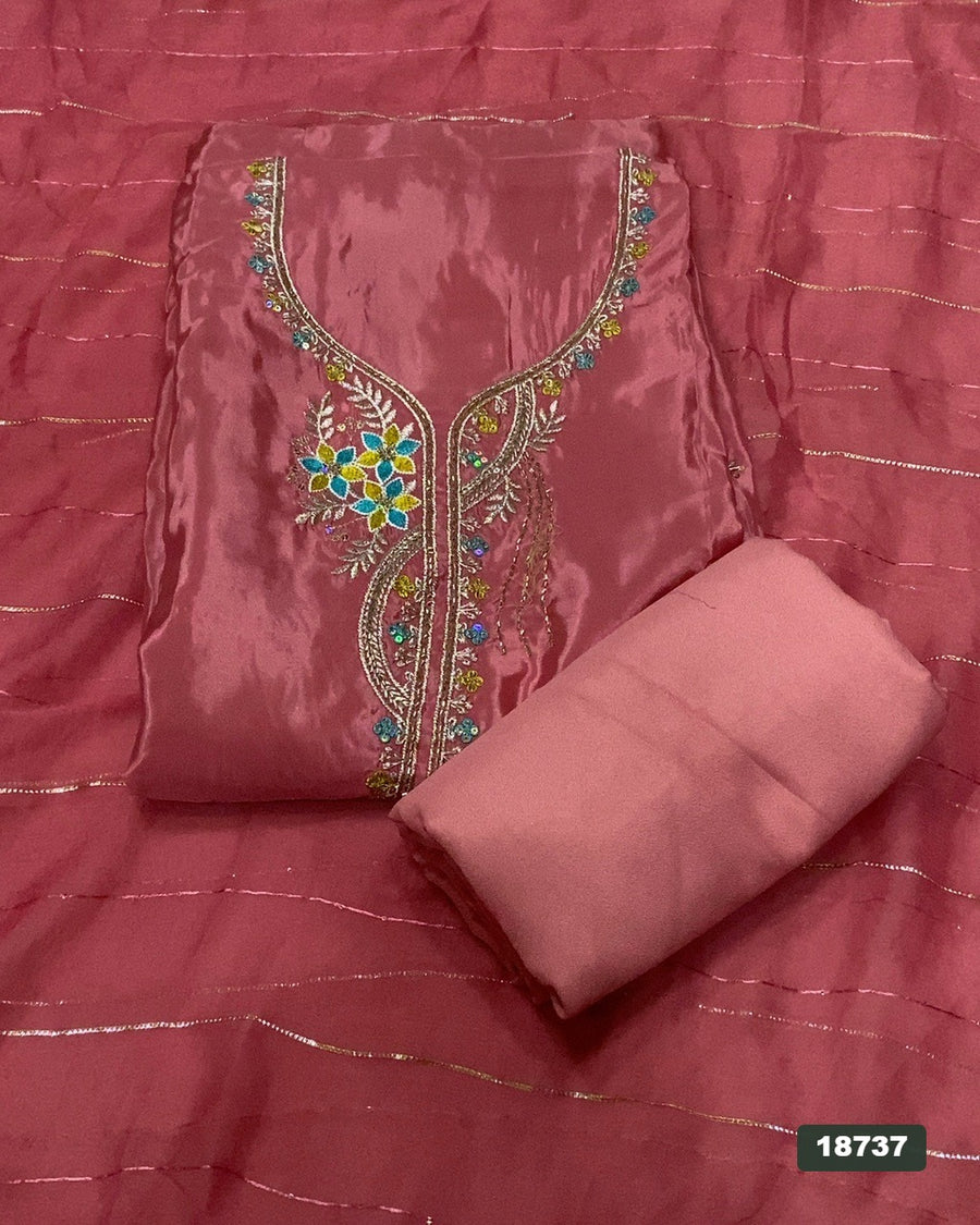 Silk Embroidery Suit Set