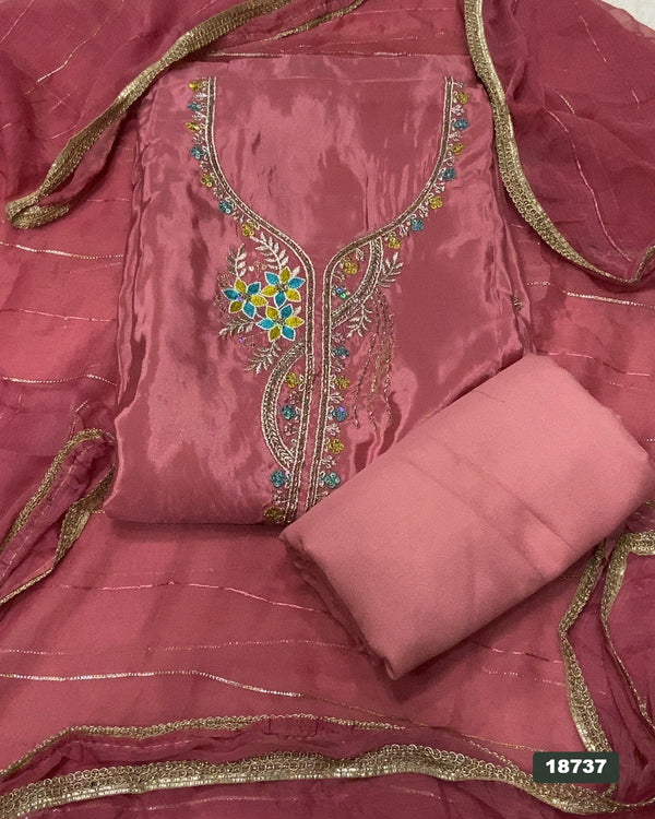 Silk Embroidery Suit Set