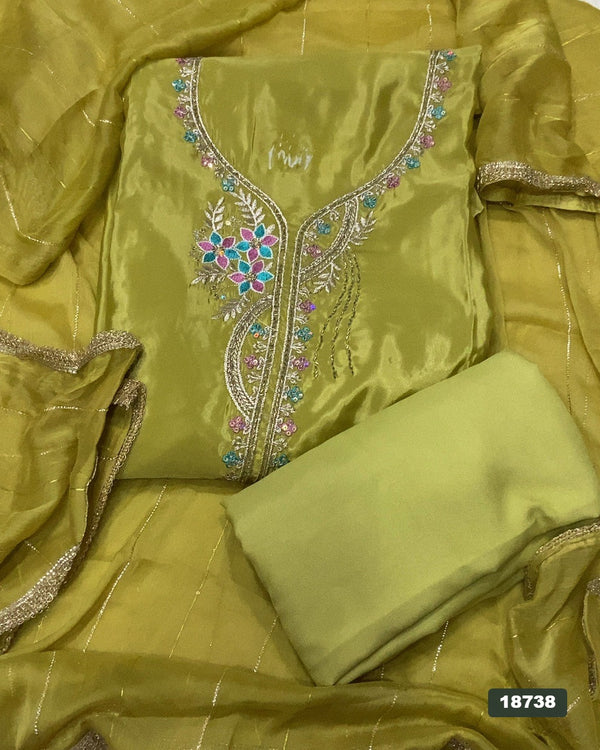 Silk Embroidery Suit Set