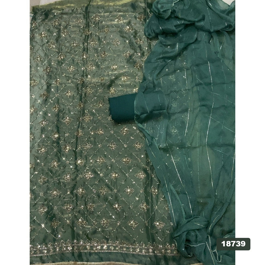 Silk Embroidery Suit Set