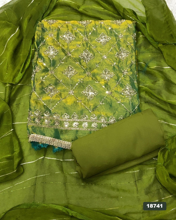 Silk Embroidery Suit Set
