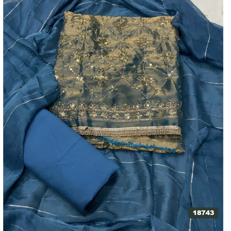 Silk Embroidery Suit Set