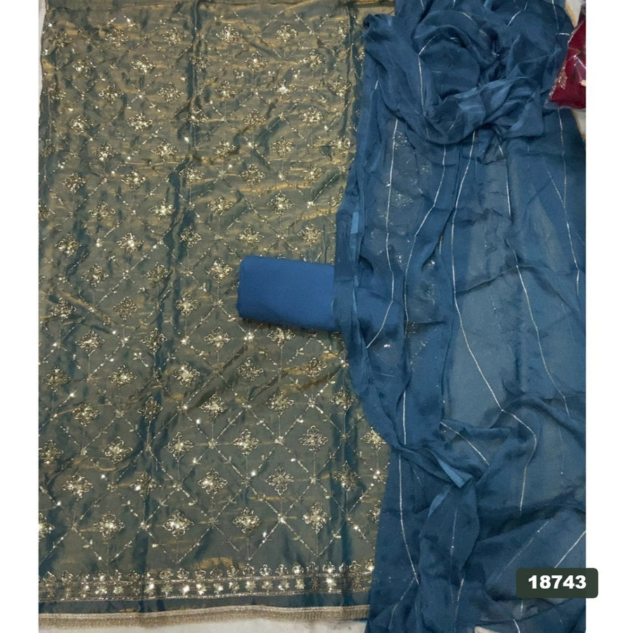 Silk Embroidery Suit Set
