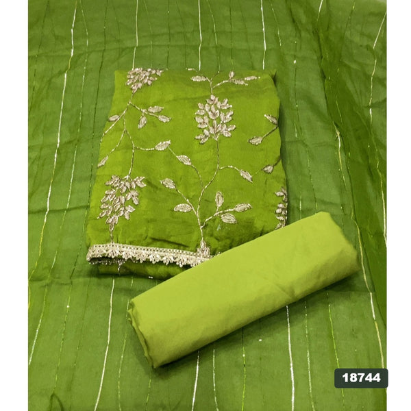 Crush Silk Embroidery Suit Set