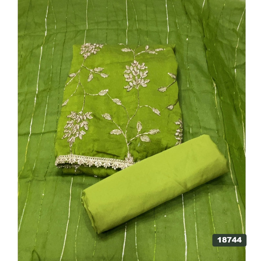 Crush Silk Embroidery Suit Set