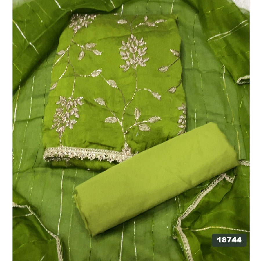 Crush Silk Embroidery Suit Set