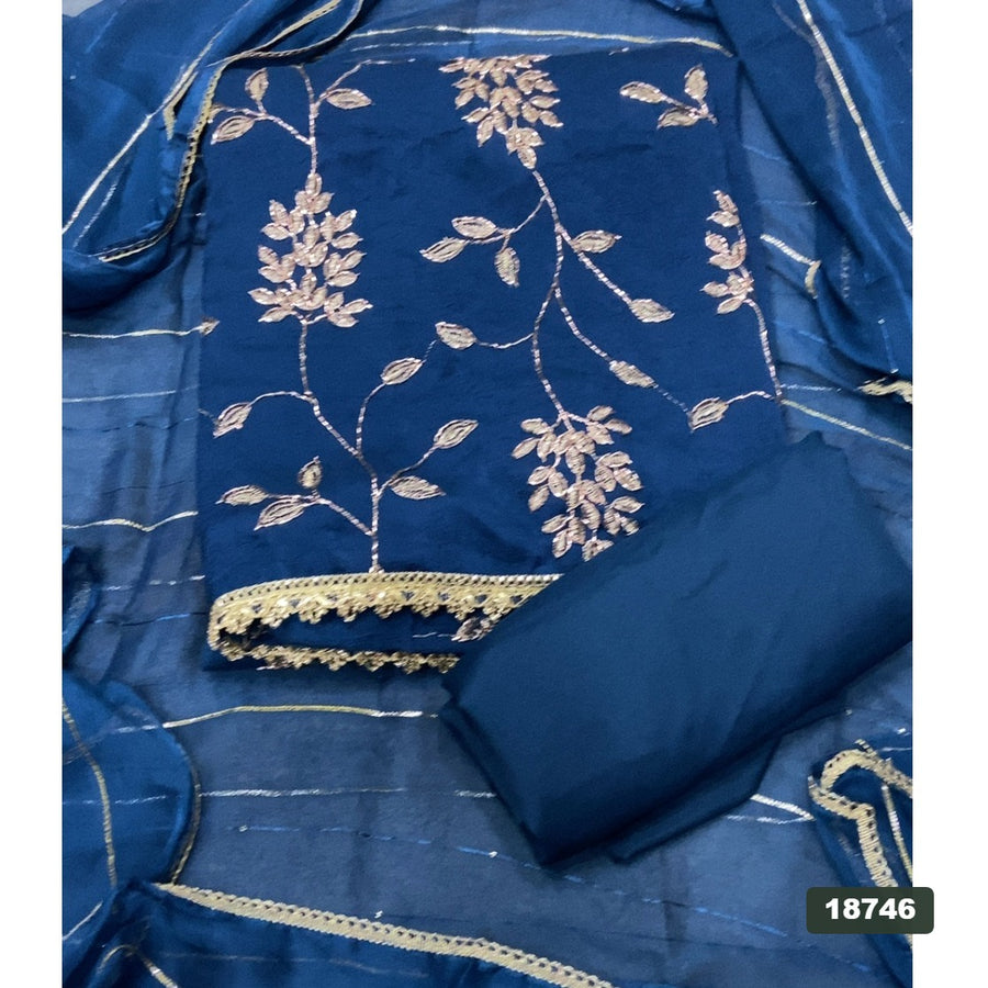 Silk Embroidery Suit Set
