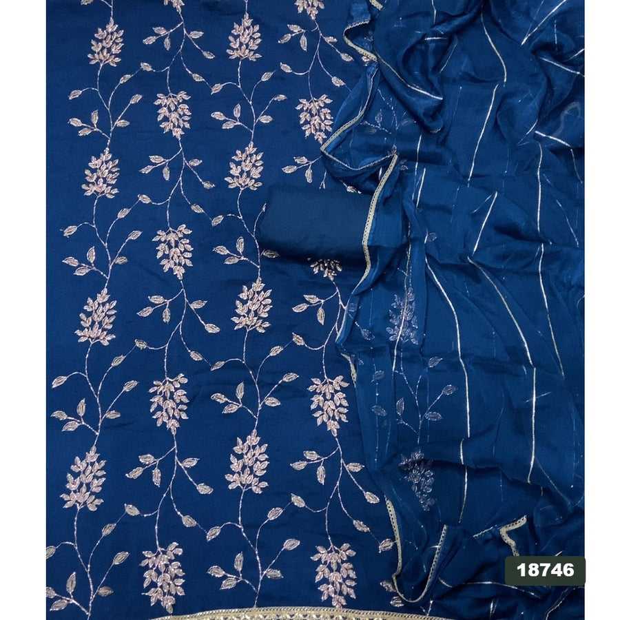 Silk Embroidery Suit Set