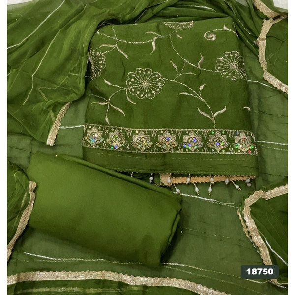 Crush Silk Embroidery Suit Set