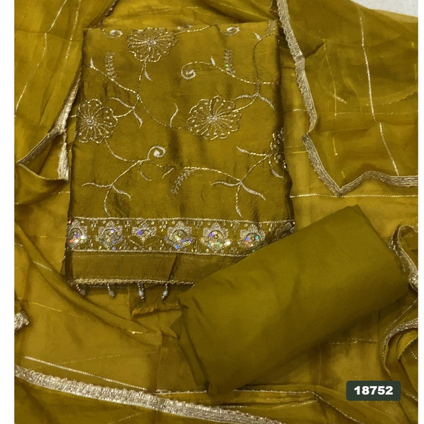 Crush Silk Embroidery Suit Set