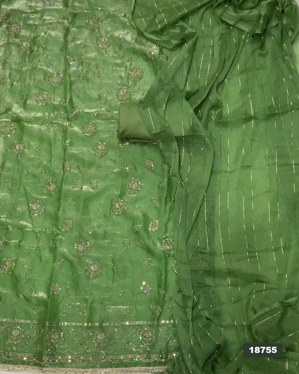 Silk Embroidery Suit Set