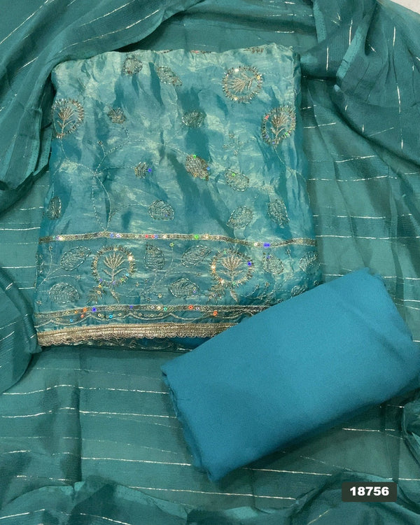 Silk Embroidery Suit Set