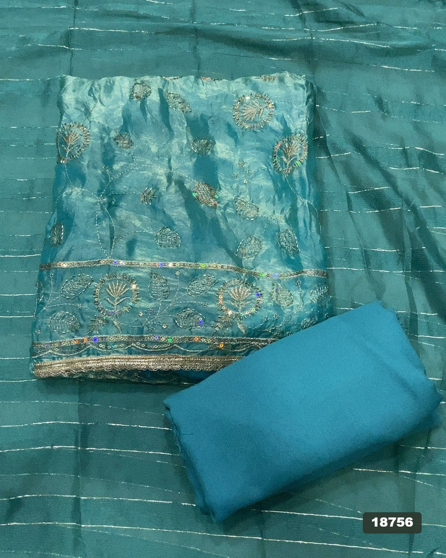Silk Embroidery Suit Set